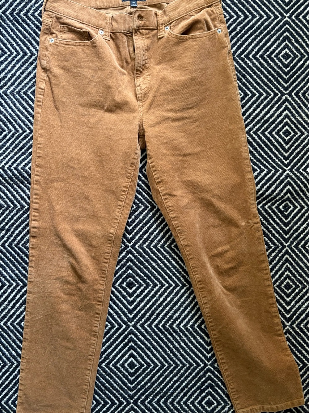 Women’s Brown Caramel Slim Corduroy Pants